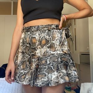 Zara Snake Print Skort